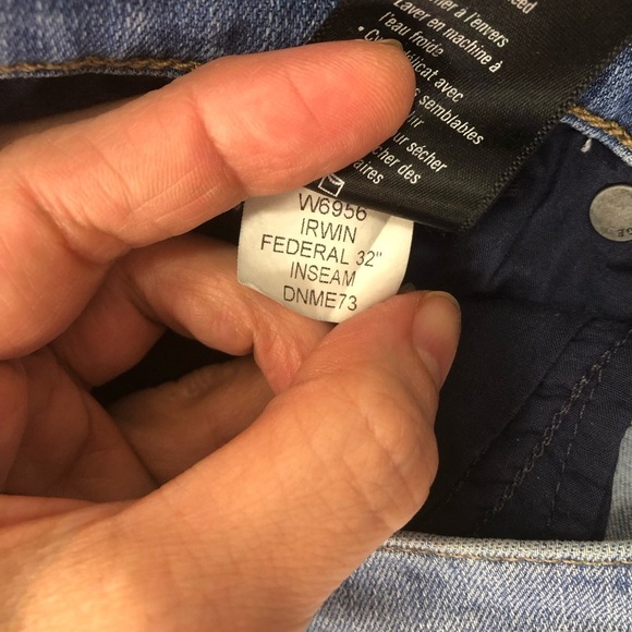 Paige Federal Jeans Men Sz 36X30 Light Wash Irwin Slim Straight Stretch Casual - Picture 7 of 8